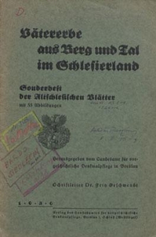 V&auml;tererbe aus Berg und Tal im Schlesierland