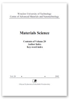 Materials Science : Contents of Volume 20. Author Index. Key Word Index