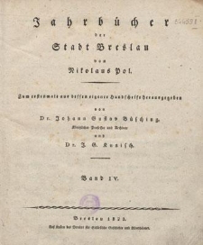 Jahrbücher der Stadt Breslau, Bd. 4