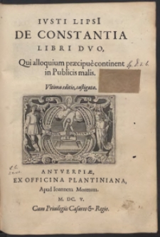 Iusti Lipsi[i] De Constantia Libri Duo […]
