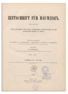 Zeitschrift für Bauwesen, Jr. XXVIII, 1878, H. 4-7