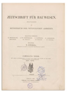 Zeitschrift für Bauwesen, Jr. XXXII, 1882, H. 4-6
