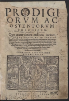 Prodigiorum Ac Ostentorum Chronicon [&hellip;]