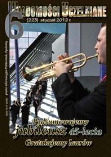 Wiadomości Uczelniane : pismo informacyjne Politechniki Opolskiej, nr 6 (223), styczeń 2012