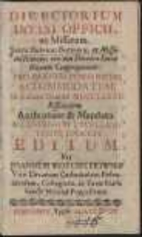 Directorium Divini Officii ac Missarum […] Pro Diaecesi Posnaniensi Accommodatum In Annum Domini MDCCLXXVI