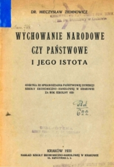 Wychowanie narodowe czy państwowe i jego istota