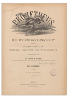 Prometheus : Illustrirte Wochenschrift &uuml;ber die Fortschritte in Gewerbe, Industrie und Wissenschaft. 17. Jahrgang, 1905, Nr 839