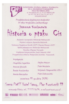 Historia o ptaku Cis [plakat]