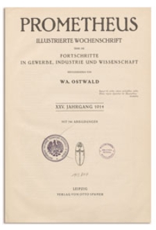 Prometheus : Illustrierte Wochenschrift über die Fortschritte in Gewerbe, Industrie und Wissenschaft. 25. Jahrgang, 1914, Nr 1281