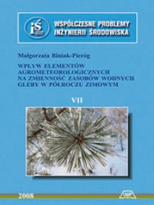 Wpływ element&oacute;w agrometeorologicznych na zmienność zasob&oacute;w wodnych gleby w p&oacute;łroczu zimowym