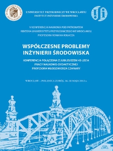 Wsp&oacute;łczesne problemy inżynierii środowiska : (skr&oacute;ty referat&oacute;w ) : V konferencja naukowa pod patronatem rektora Uniwersytetu Przyrodniczego we Wrocławiu profesora Romana Kołacza : konferencja połączona z jubileuszem 45-lecia pracy naukowo-dydaktycznej profesora Włodzimierza Czamary, Wrocław-Polanica Zdr&oacute;j, 16-18 maja 2012 r.