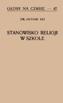 Stanowisko religji w szkole