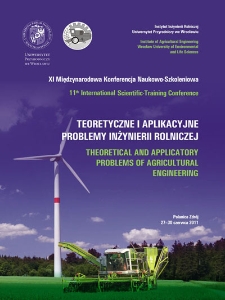 Teoretyczne i aplikacyjne problemy inżynierii rolniczej : XI Międzynarodowa Konferencja Naukowo-Szkoleniowa, [Polanica Zdrój 27-30 czerwca 2011] = Theoretical and applicatory problems of agricultural engineering : 11th International Scientific-Training Conference