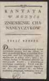 Kantata w muzyce [Zniesienie Chananeyczykow]