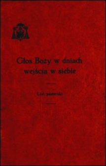 Głos Boży w dniach wejścia w siebie : list pasterski na początek Wielkiego Postu 1938 r.