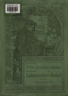 Katalog un Preisverzeichnis f&uuml;r Apparate und Ger&auml;schaften im Gebiet der Allgemeinen Chemie : Liste C - Chemie