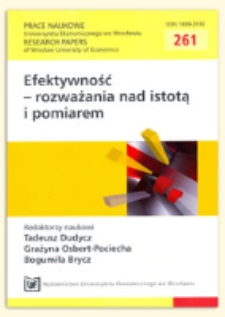 Koncepcja pomiaru efektywności technicznej bazująca na zintegrowanym zastosowaniu metody SFA i metody DEA