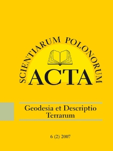 Acta Scientiarum Polonorum. Geodesia et Descriptio Terrarum 2, 2007