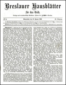 Breslauer Hausbl&auml;tter f&uuml;r das Volk. Jg. 4, Nr. 4 (1866)