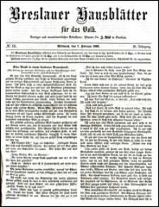 Breslauer Hausbl&auml;tter f&uuml;r das Volk. Jg. 4, Nr. 11 (1866)