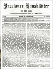 Breslauer Hausbl&auml;tter f&uuml;r das Volk. Jg. 4, Nr. 13 (1866)