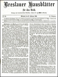 Breslauer Hausbl&auml;tter f&uuml;r das Volk. Jg. 4, Nr. 15 (1866)