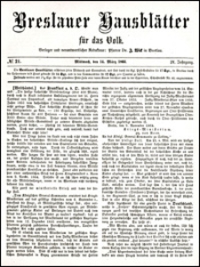 Breslauer Hausbl&auml;tter f&uuml;r das Volk. Jg. 4, Nr. 21 (1866)