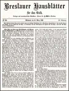 Breslauer Hausbl&auml;tter f&uuml;r das Volk. Jg. 4, Nr. 23 (1866)
