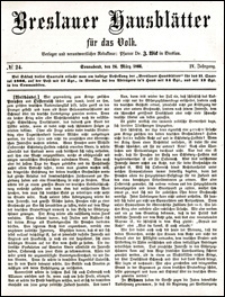 Breslauer Hausbl&auml;tter f&uuml;r das Volk. Jg. 4, Nr. 24 (1866)