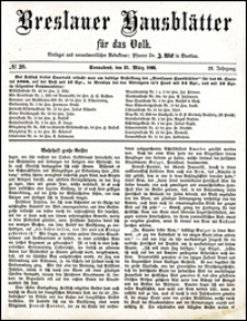 Breslauer Hausbl&auml;tter f&uuml;r das Volk. Jg. 4, Nr. 26 (1866)