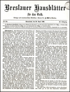 Breslauer Hausbl&auml;tter f&uuml;r das Volk. Jg. 4, Nr. 34 (1866)
