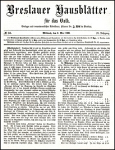 Breslauer Hausbl&auml;tter f&uuml;r das Volk. Jg. 4, Nr. 35 (1866)