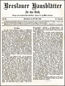 Breslauer Hausbl&auml;tter f&uuml;r das Volk. Jg. 4, Nr. 42 (1866)