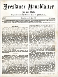 Breslauer Hausbl&auml;tter f&uuml;r das Volk. Jg. 4, Nr. 48 (1866)