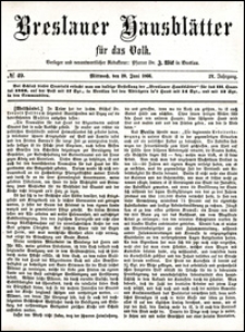 Breslauer Hausbl&auml;tter f&uuml;r das Volk. Jg. 4, Nr. 49 (1866)