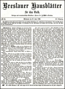 Breslauer Hausbl&auml;tter f&uuml;r das Volk. Jg. 4, Nr. 51 (1866)