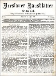 Breslauer Hausbl&auml;tter f&uuml;r das Volk. Jg. 4, Nr. 54 (1866)