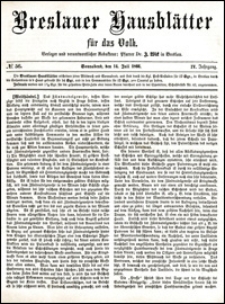 Breslauer Hausbl&auml;tter f&uuml;r das Volk. Jg. 4, Nr. 56 (1866)