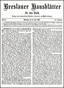 Breslauer Hausbl&auml;tter f&uuml;r das Volk. Jg. 4, Nr. 57 (1866)