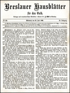 Breslauer Hausbl&auml;tter f&uuml;r das Volk. Jg. 4, Nr. 59 (1866)