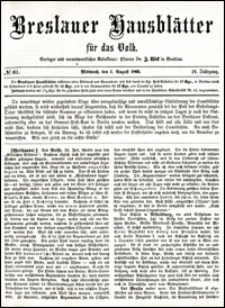Breslauer Hausbl&auml;tter f&uuml;r das Volk. Jg. 4, Nr. 61 (1866)