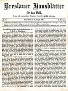 Breslauer Hausbl&auml;tter f&uuml;r das Volk. Jg. 4, Nr. 64 (1866)
