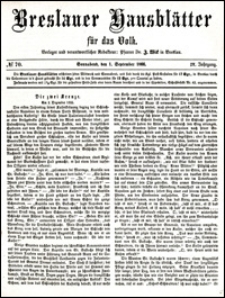 Breslauer Hausbl&auml;tter f&uuml;r das Volk. Jg. 4, Nr. 70 (1866)