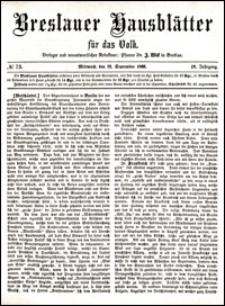 Breslauer Hausbl&auml;tter f&uuml;r das Volk. Jg. 4, Nr. 73 (1866)