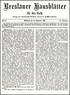 Breslauer Hausbl&auml;tter f&uuml;r das Volk. Jg. 4, Nr. 75 (1866)