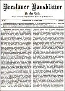 Breslauer Hausbl&auml;tter f&uuml;r das Volk. Jg. 4, Nr. 82 (1866)