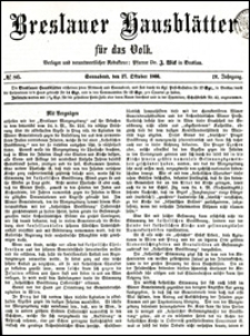 Breslauer Hausbl&auml;tter f&uuml;r das Volk. Jg. 4, Nr. 86 (1866)