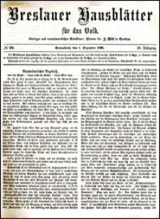 Breslauer Hausbl&auml;tter f&uuml;r das Volk. Jg. 4, Nr. 96 (1866) + Beilage