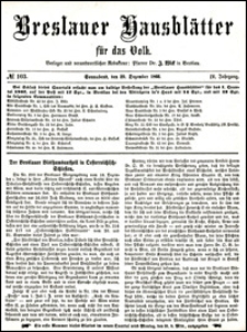 Breslauer Hausblätter für das Volk. Jg. 4, Nr. 103 (1866) + Beilage