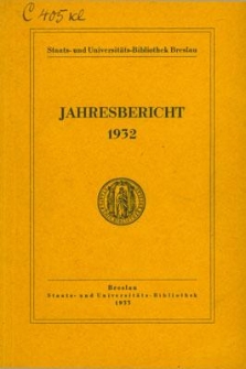 Jahresbericht. 1932